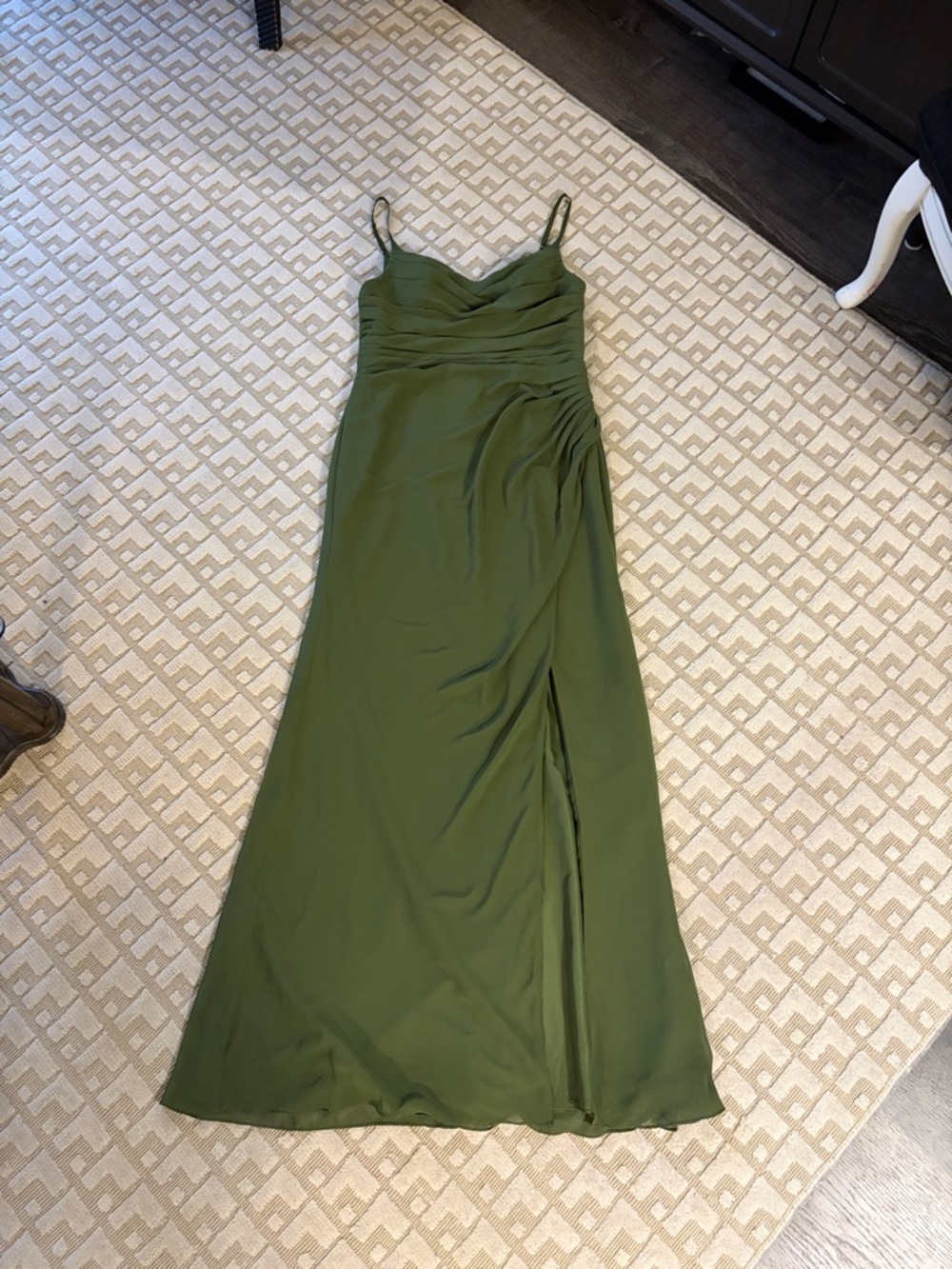 Azazie Olive Green Deandra Maxi Dress A12